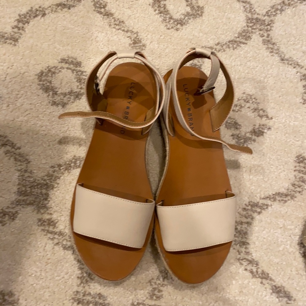 Nude platform sandals